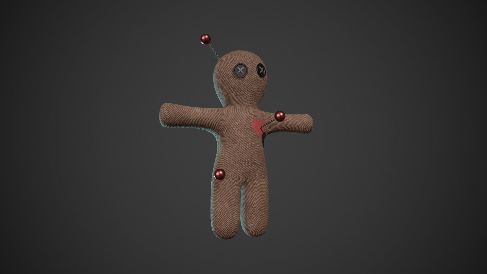 Voodoo Doll  Low-poly 3D model_2