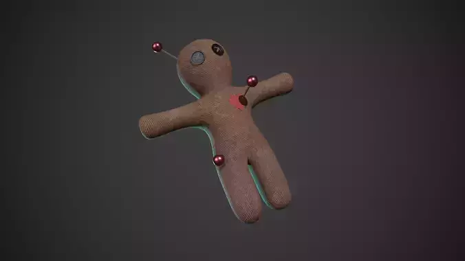 Voodoo Doll  Low-poly 3D model
