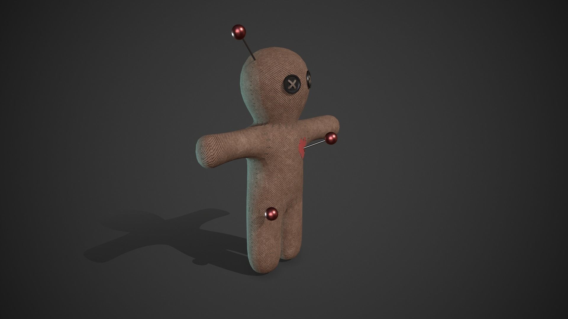 Voodoo Doll  Low-poly 3D model_4