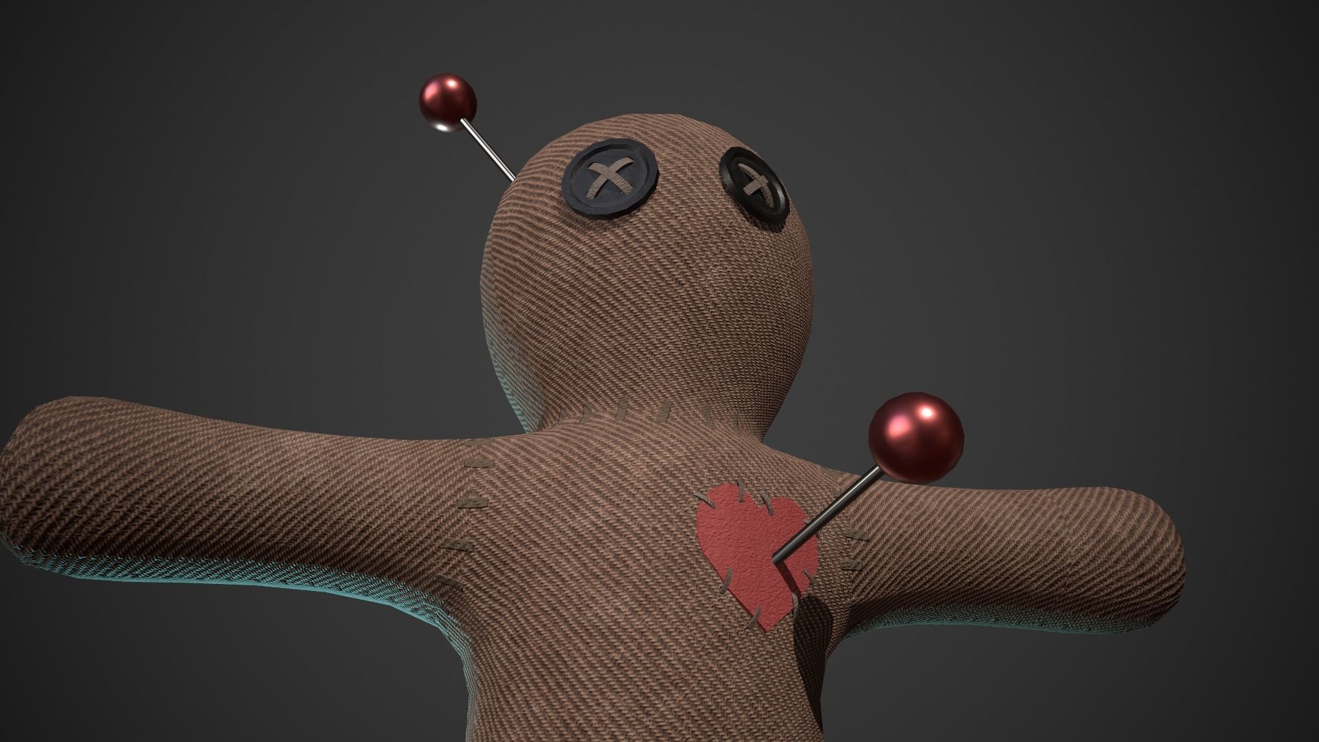 Voodoo Doll  Low-poly 3D model_7
