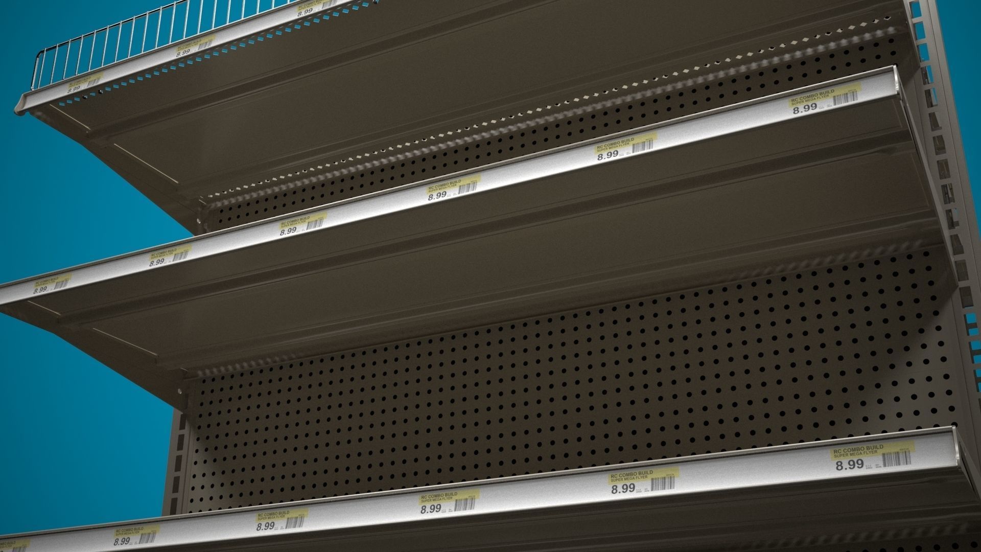 Store Shelf A 3D model_2