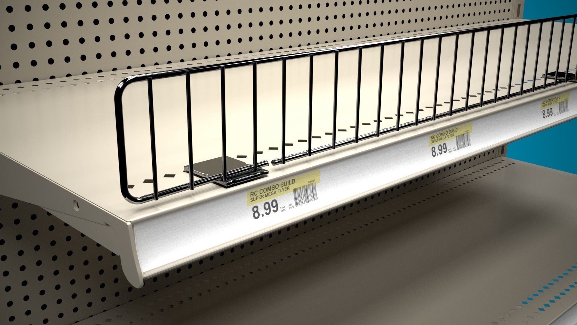 Store Shelf A 3D model_3