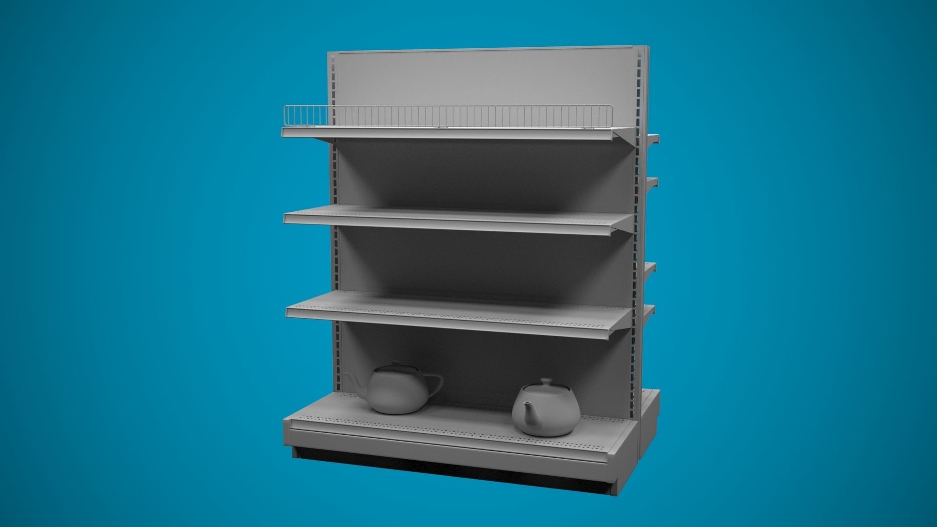Store Shelf A 3D model_4