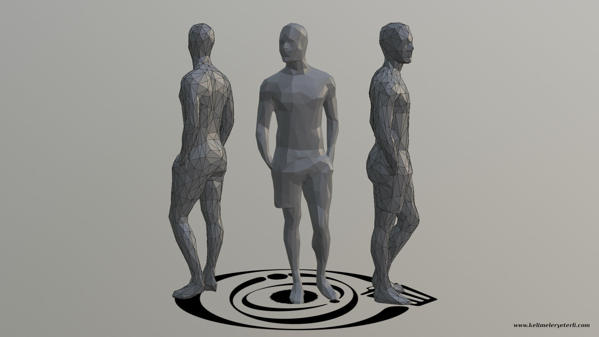 Human 062 LP R Low-poly 3D model_1