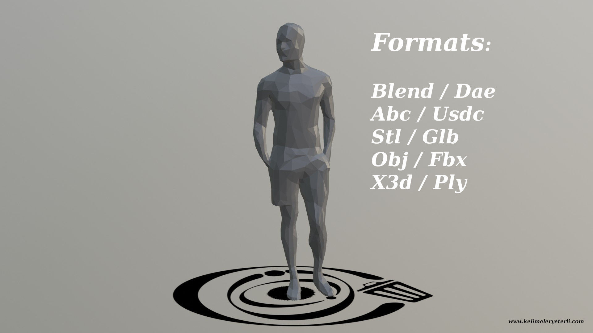 Human 062 LP R Low-poly 3D model_2