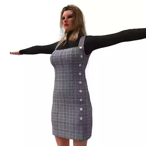 realistic female with clothing design 3