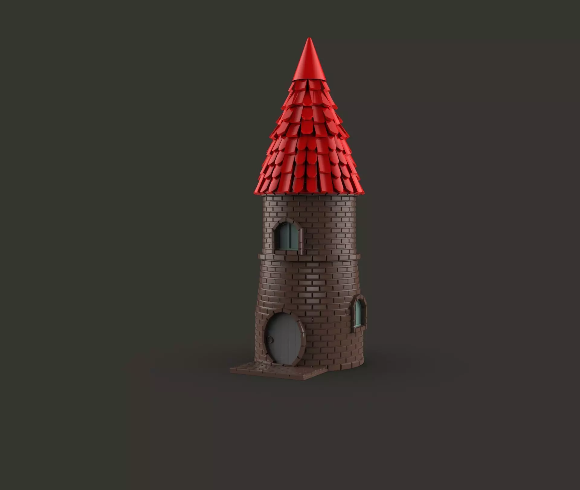 Tower House 3D print model_0