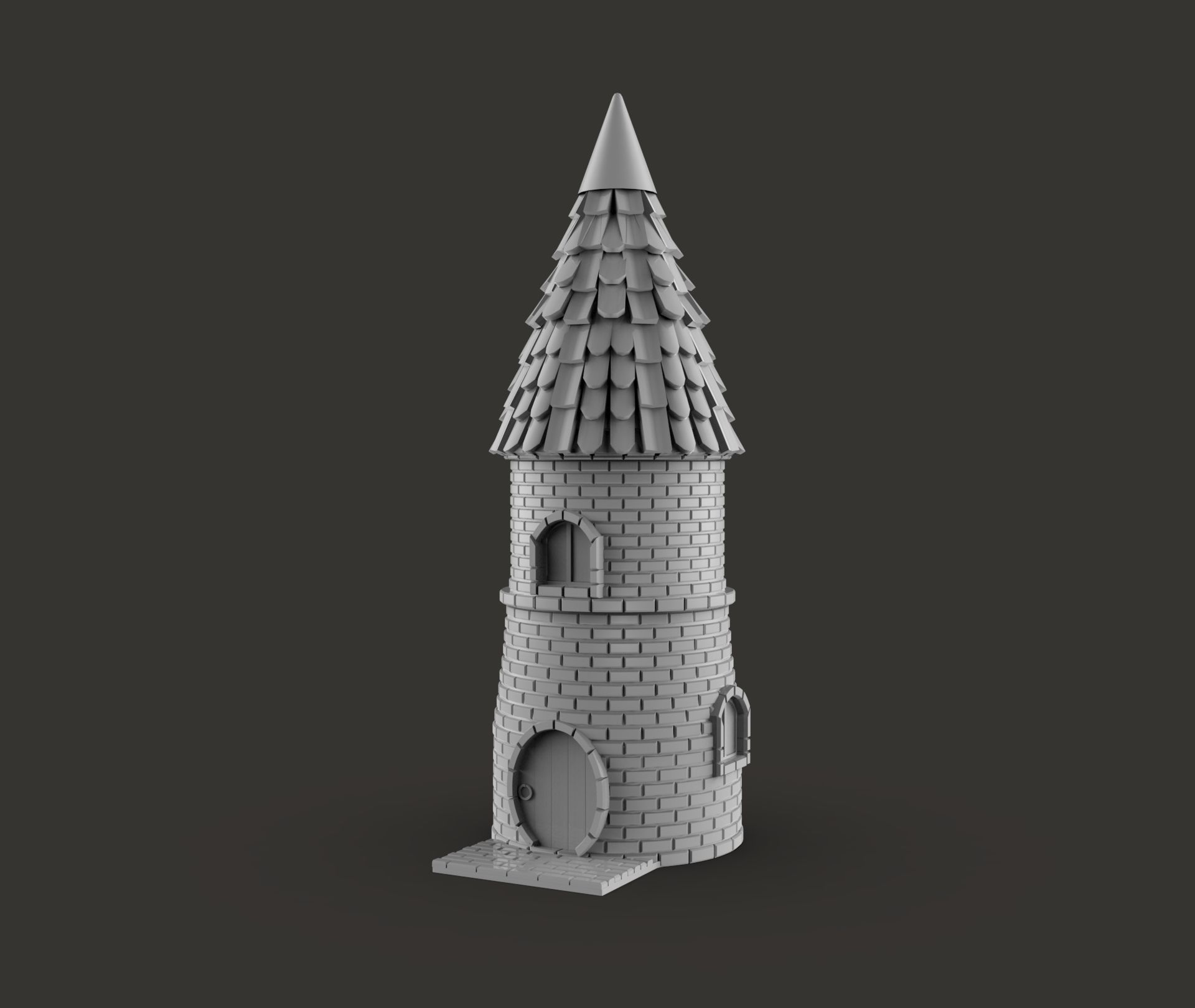 Tower House 3D print model_1