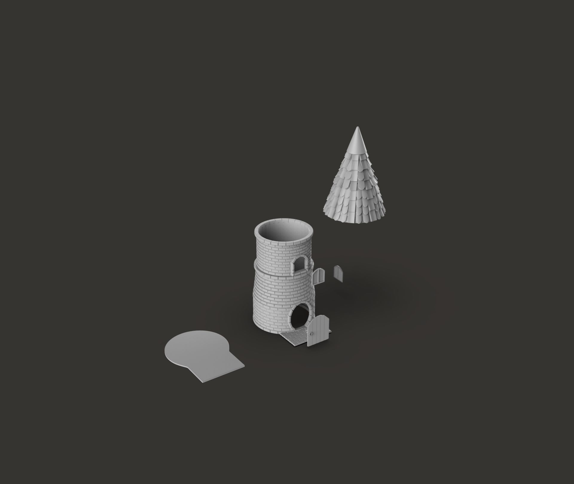 Tower House 3D print model_3