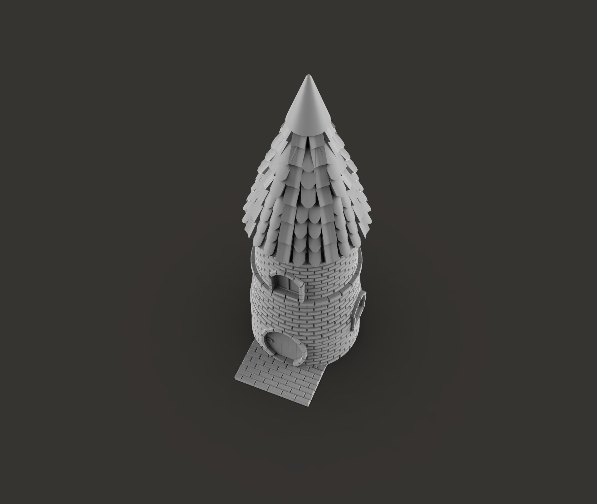 Tower House 3D print model_2
