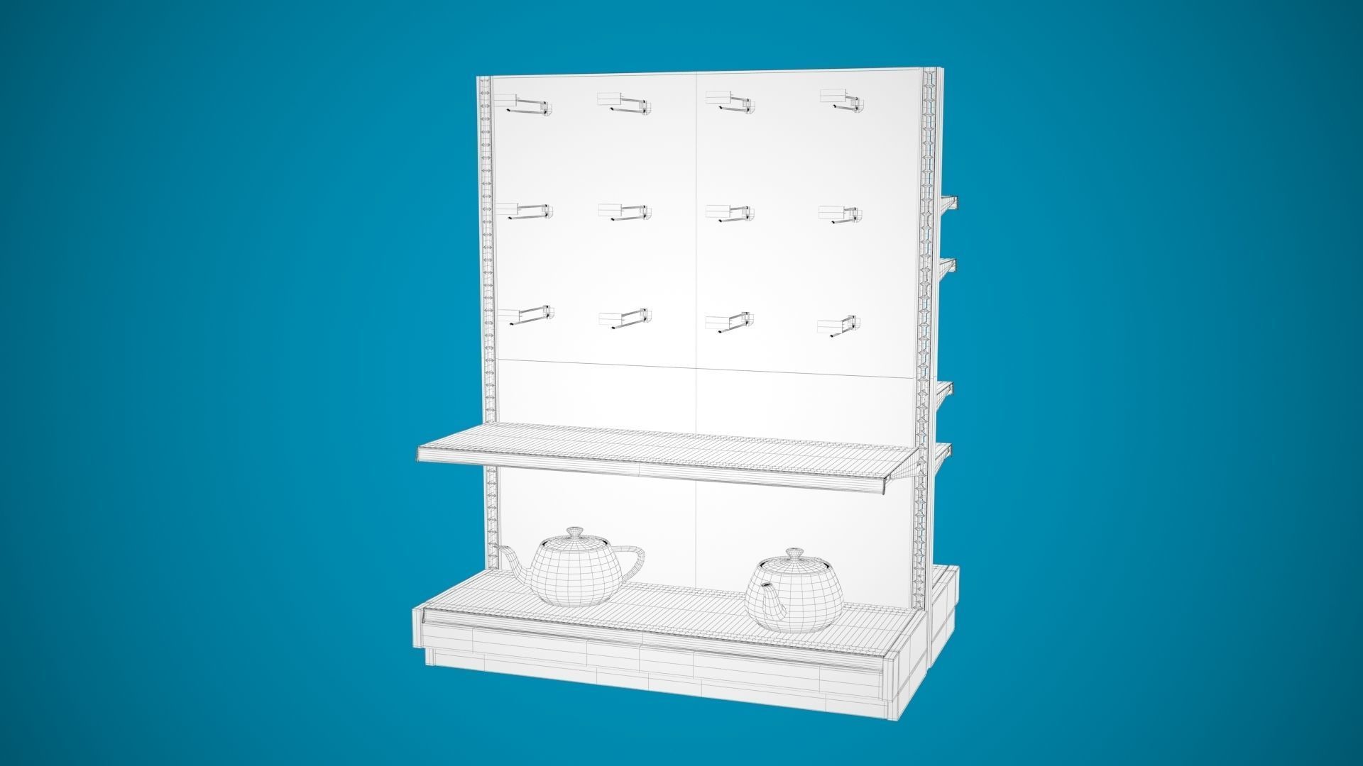 Store Shelf B 3D model_8