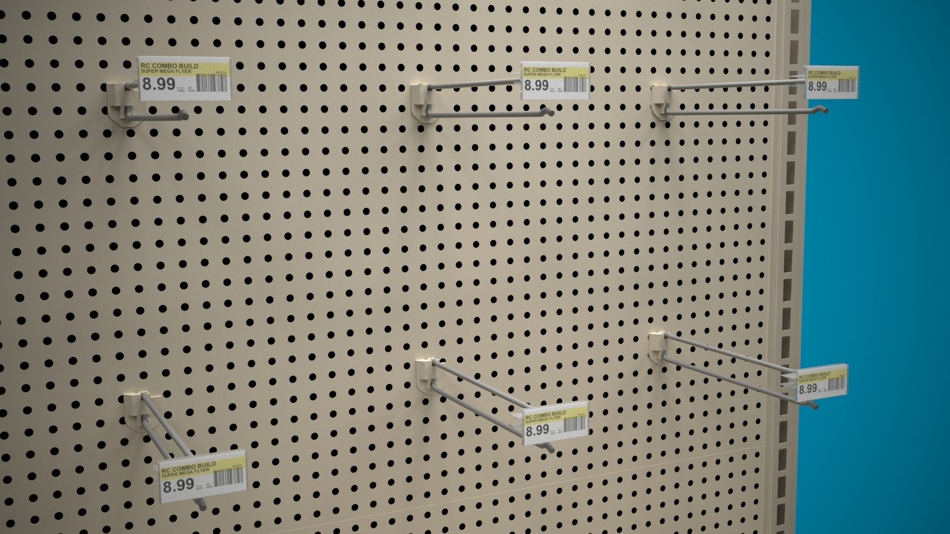 Store Shelf B 3D model_2