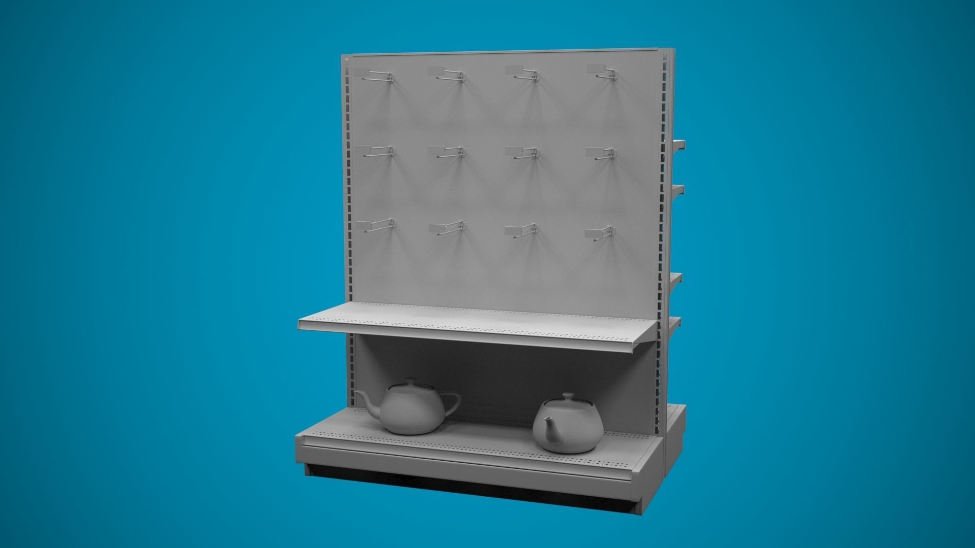 Store Shelf B 3D model_4