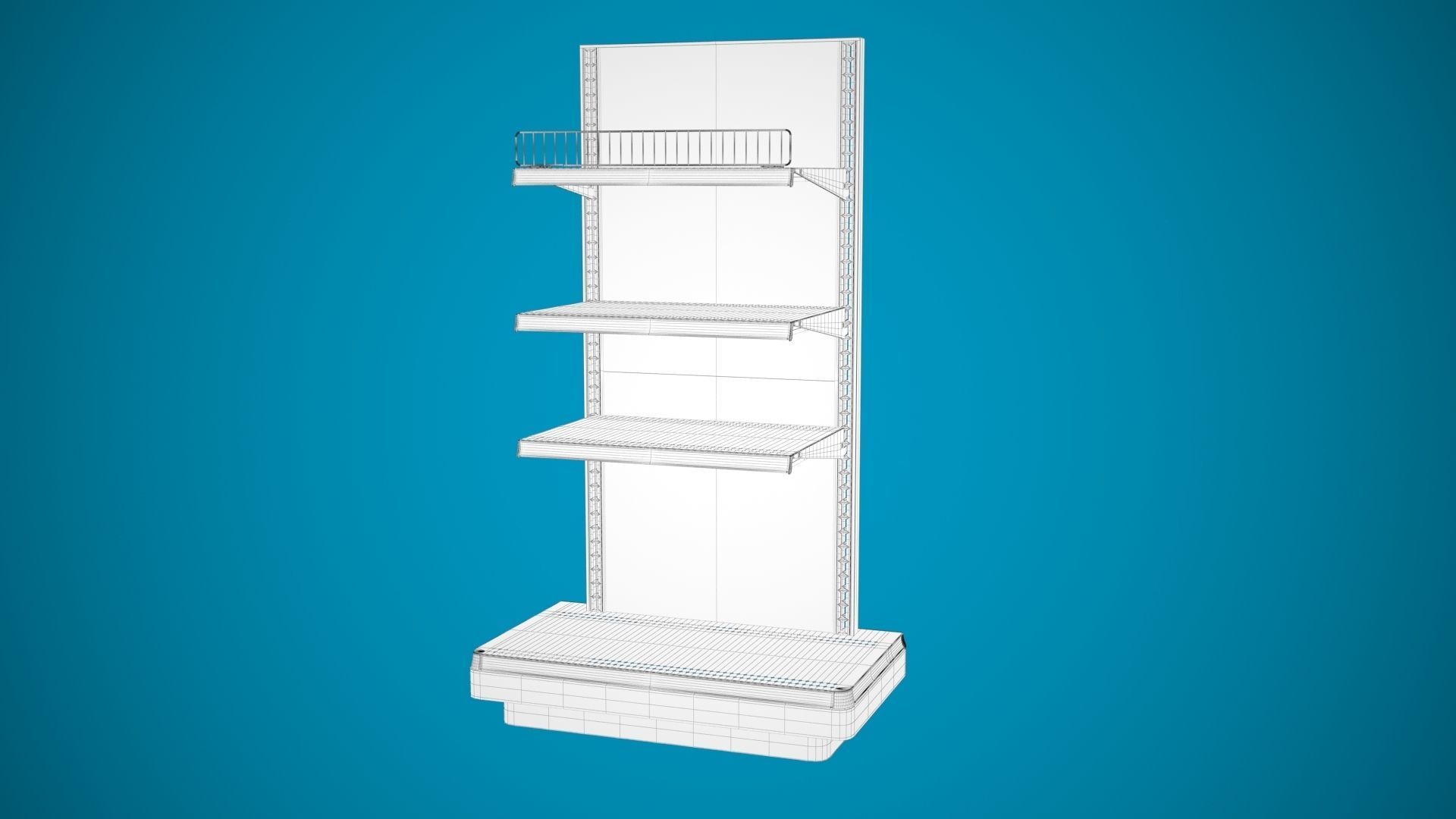 Store Shelf C End Cap 3D model_6