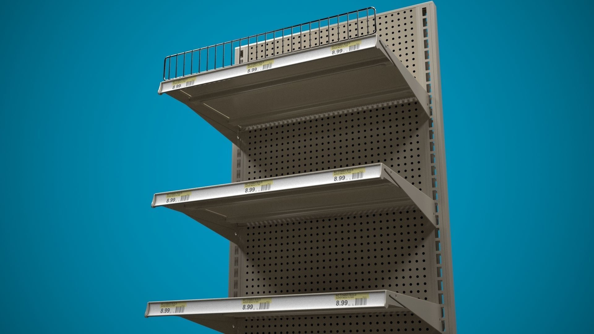 Store Shelf C End Cap 3D model_1