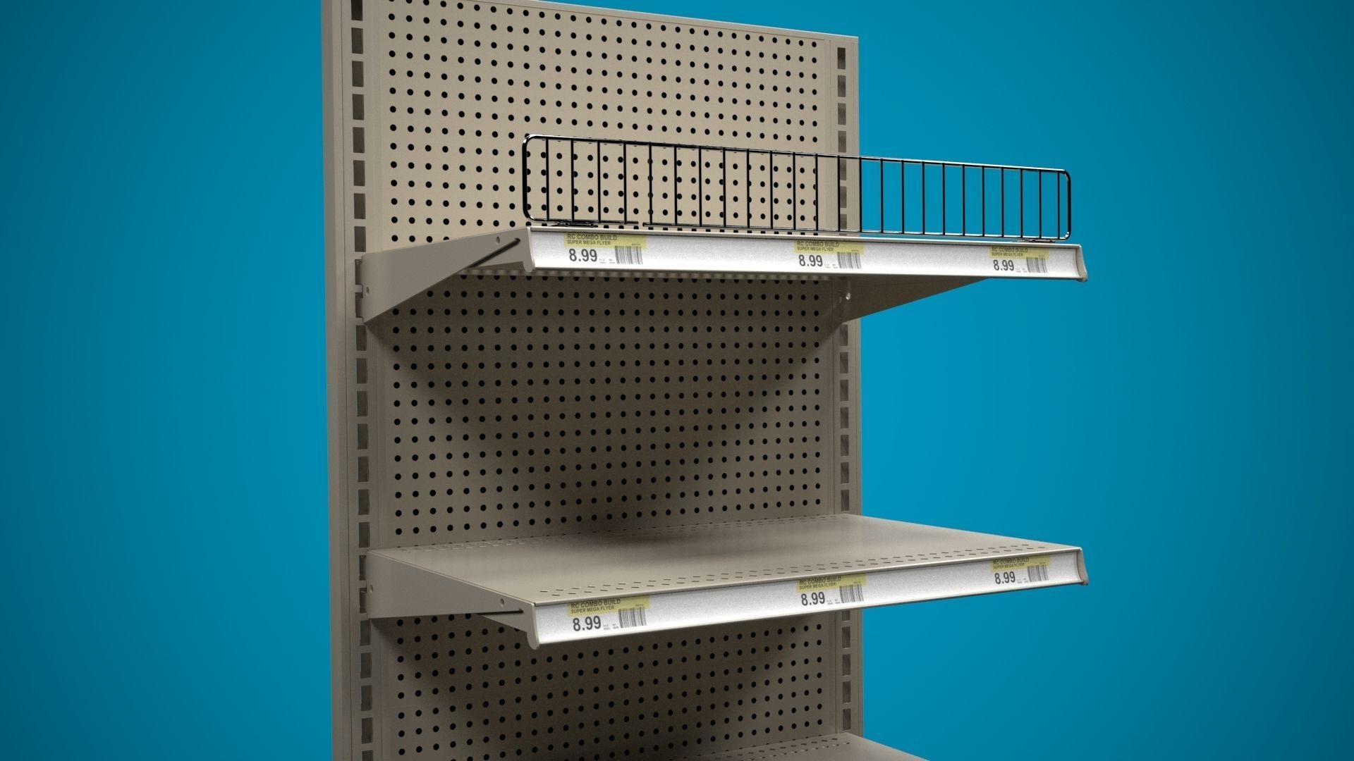 Store Shelf C End Cap 3D model_2