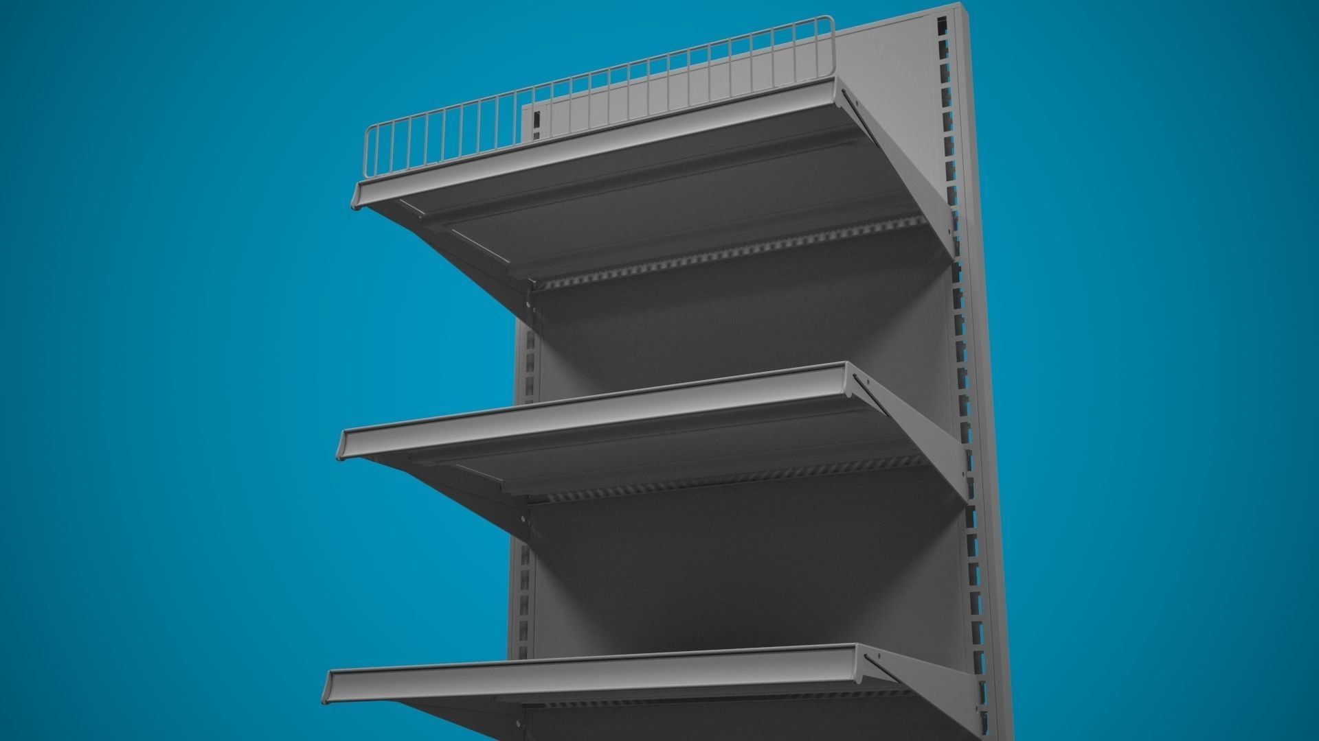 Store Shelf C End Cap 3D model_4