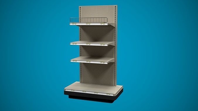 Store Shelf C End Cap 3D model