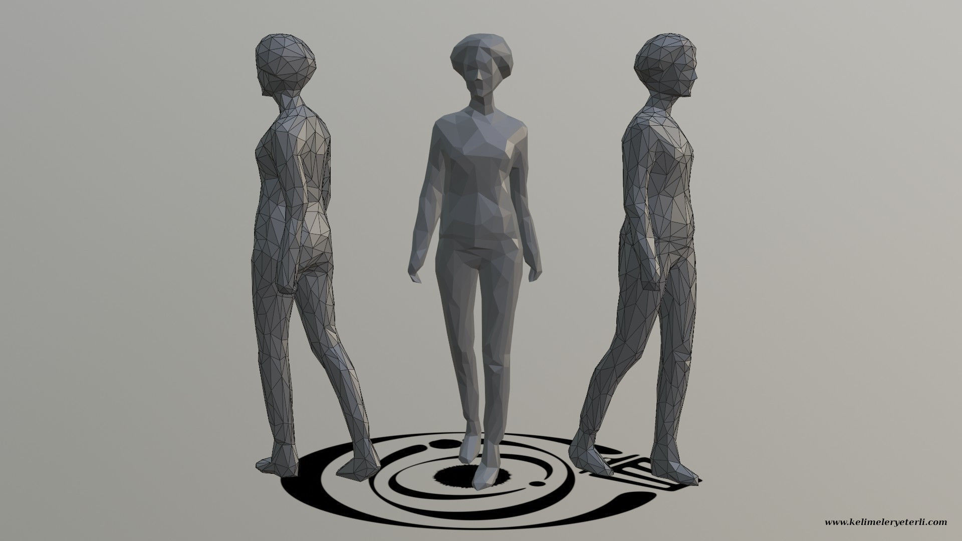 Human 064 LP R Low-poly 3D model_1
