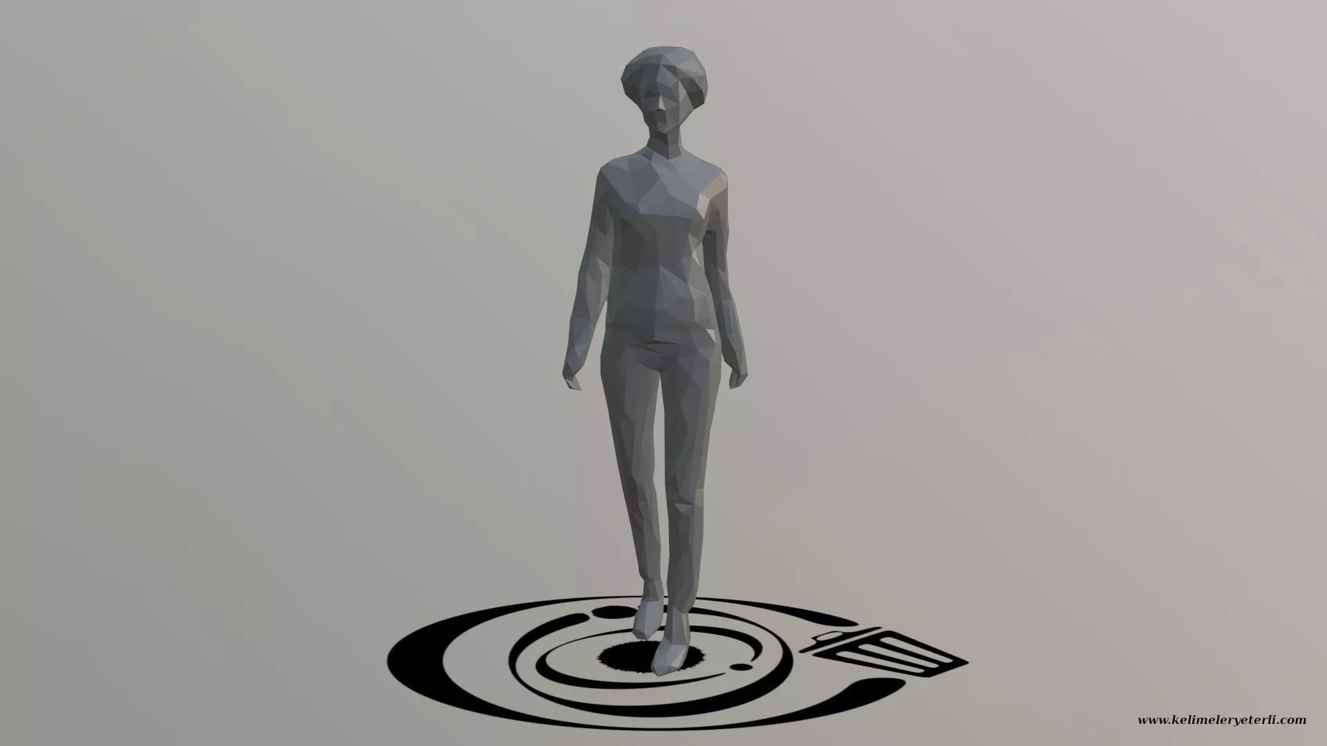 Human 064 LP R Low-poly 3D model_0