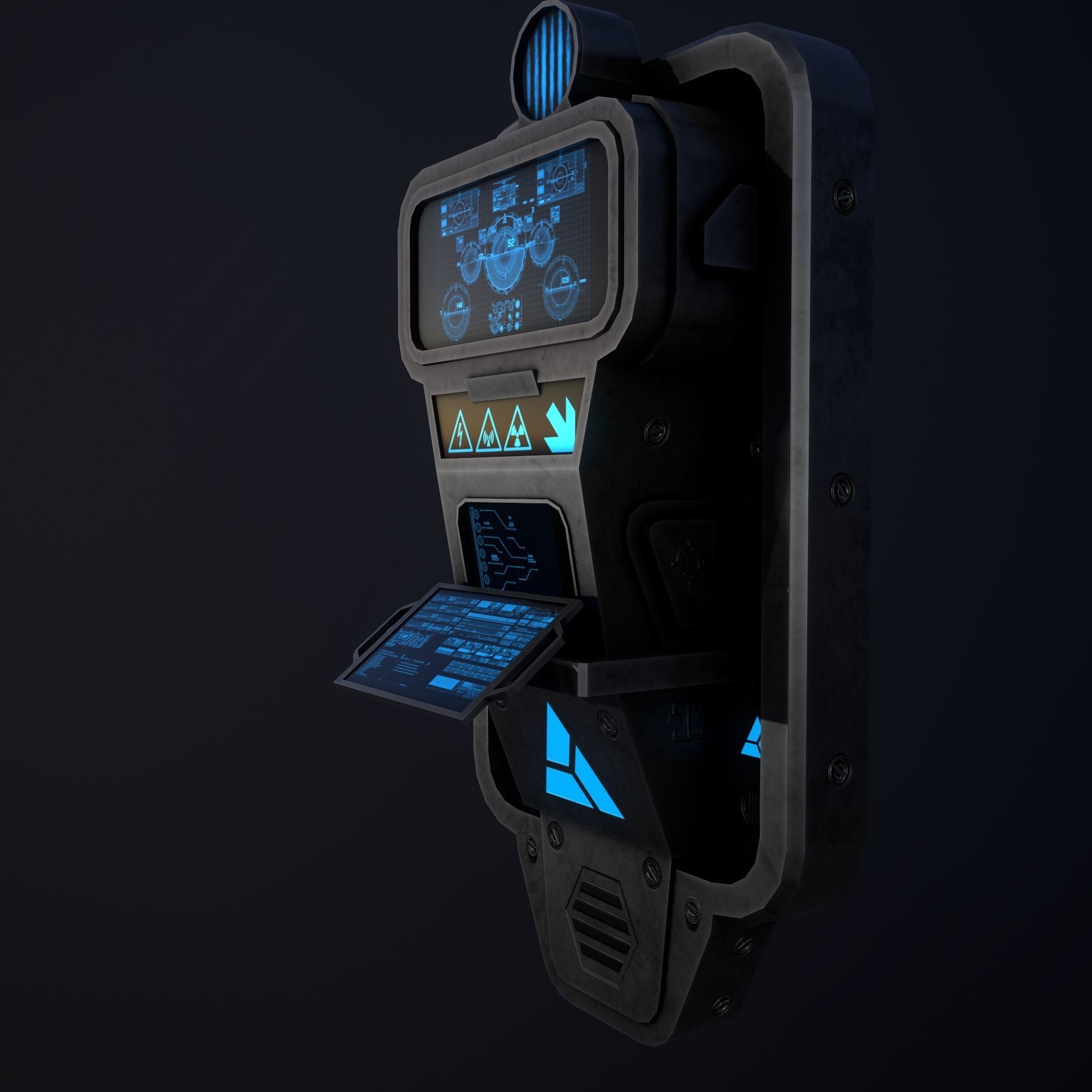 Sci-Fi Console-Computer 4 Low-poly 3D model_2