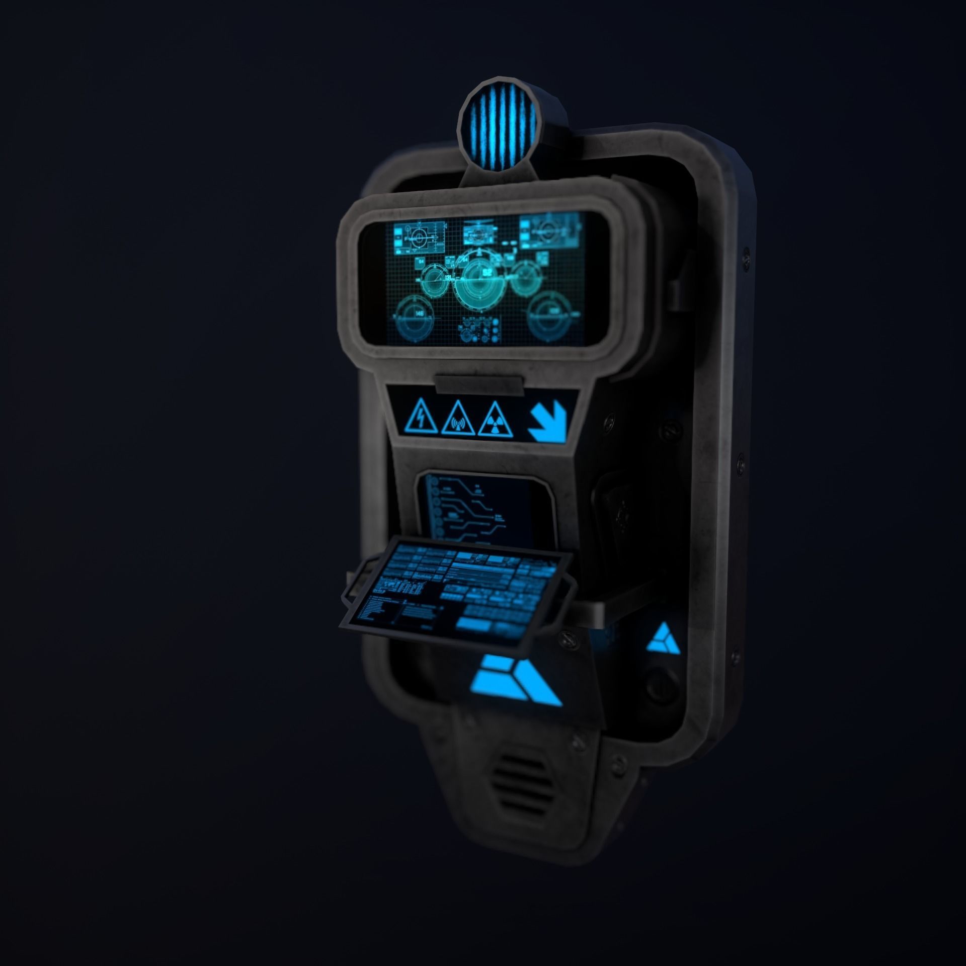 Sci-Fi Console-Computer 4 Low-poly 3D model_4