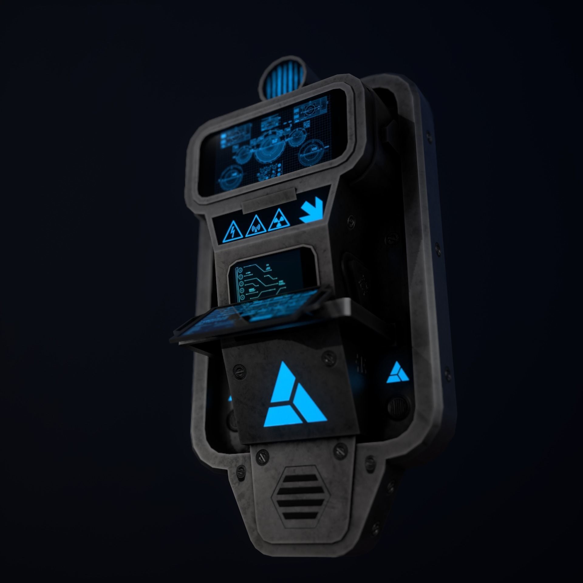 Sci-Fi Console-Computer 4 Low-poly 3D model_7