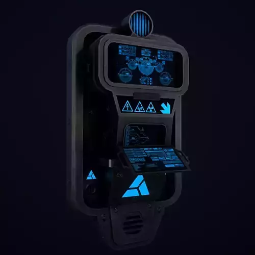 Sci-Fi Console-Computer 4 Low-poly 3D model Sci-Fi Console-Computer 4 Low-poly 3D model