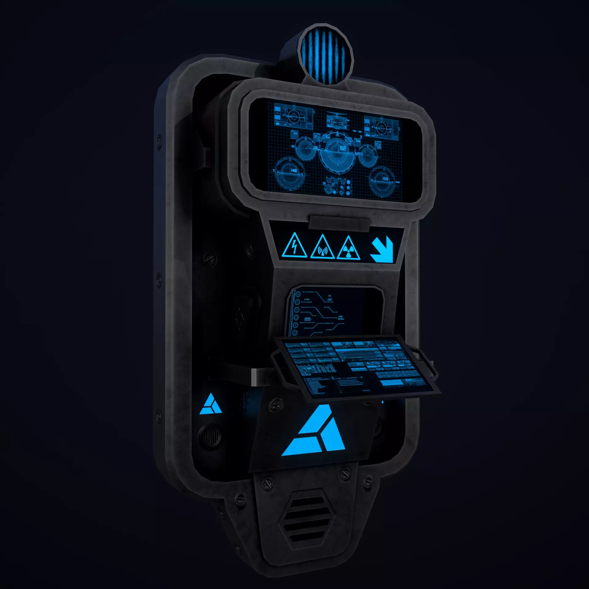 Sci-Fi Console-Computer 4 Low-poly 3D model_0