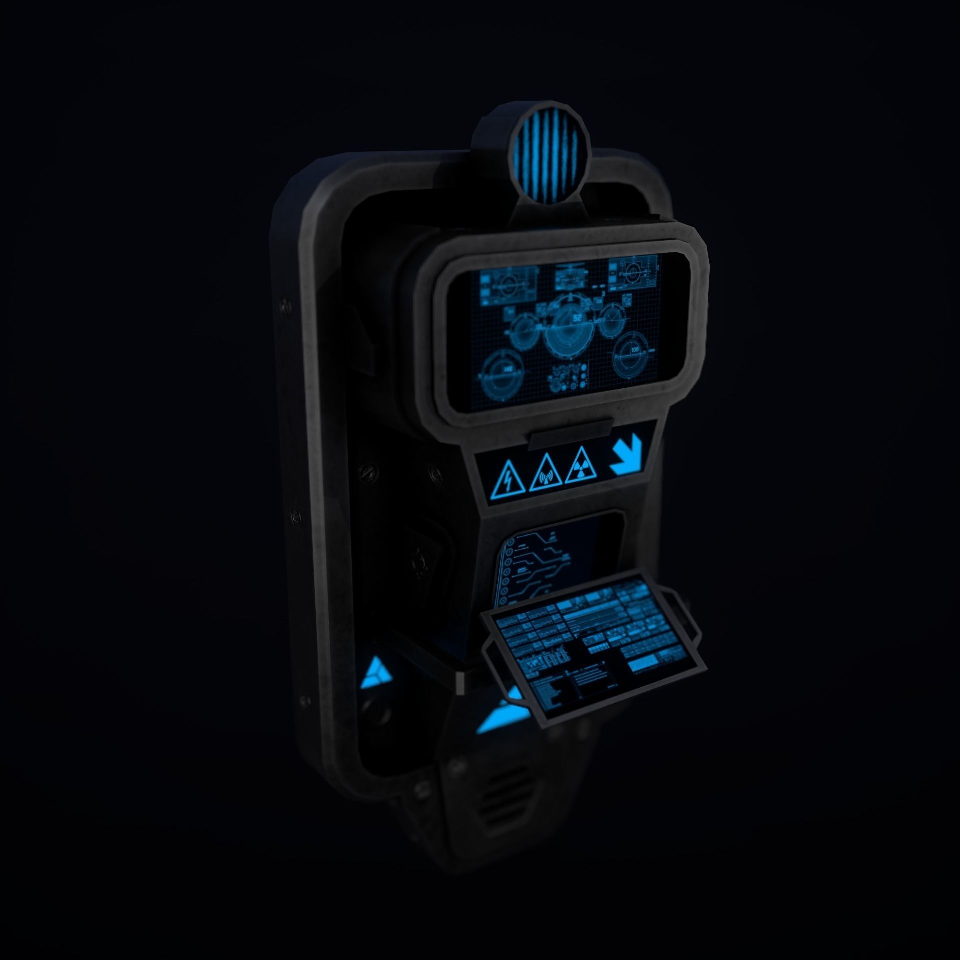 Sci-Fi Console-Computer 4 Low-poly 3D model_5