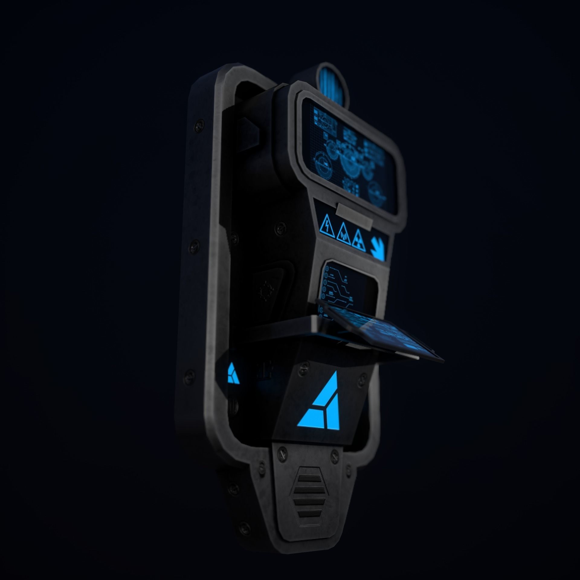 Sci-Fi Console-Computer 4 Low-poly 3D model_8