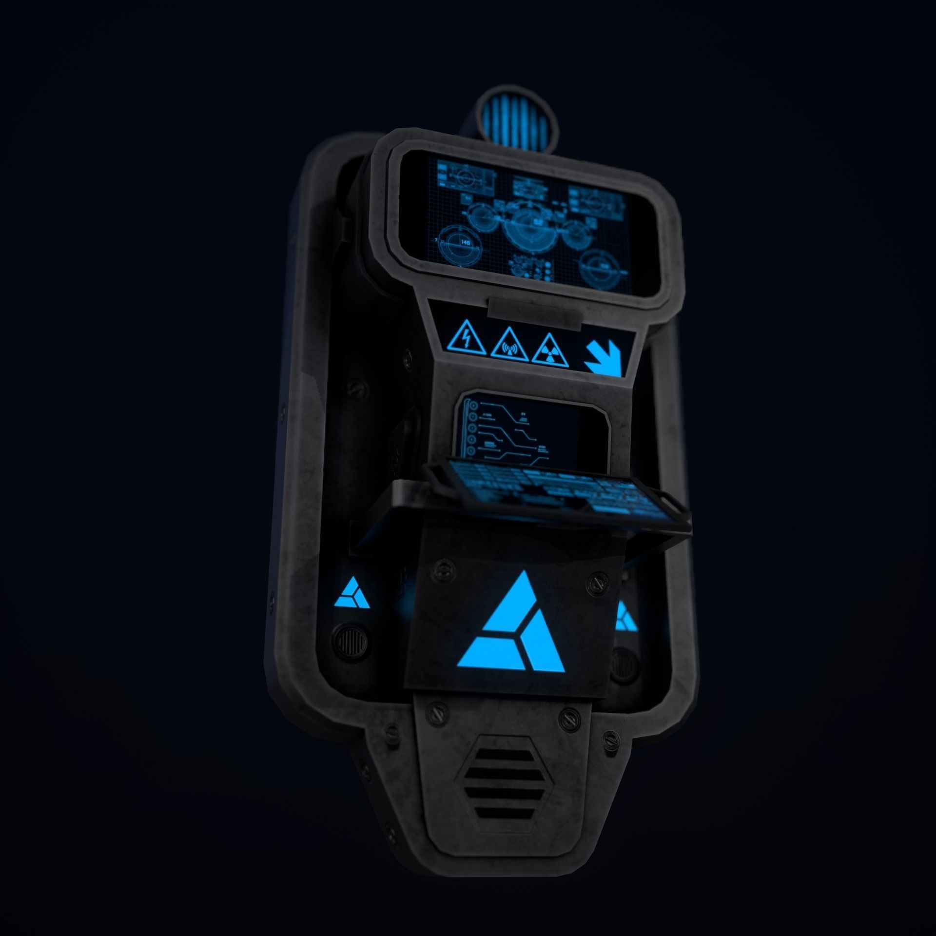 Sci-Fi Console-Computer 4 Low-poly 3D model_6