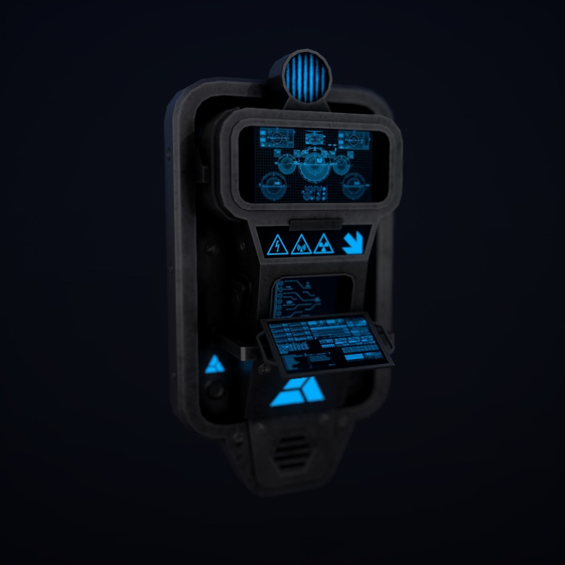 Sci-Fi Console-Computer 4 Low-poly 3D model_3