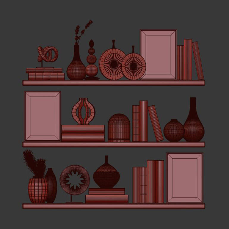 decorative set06 3D model_4