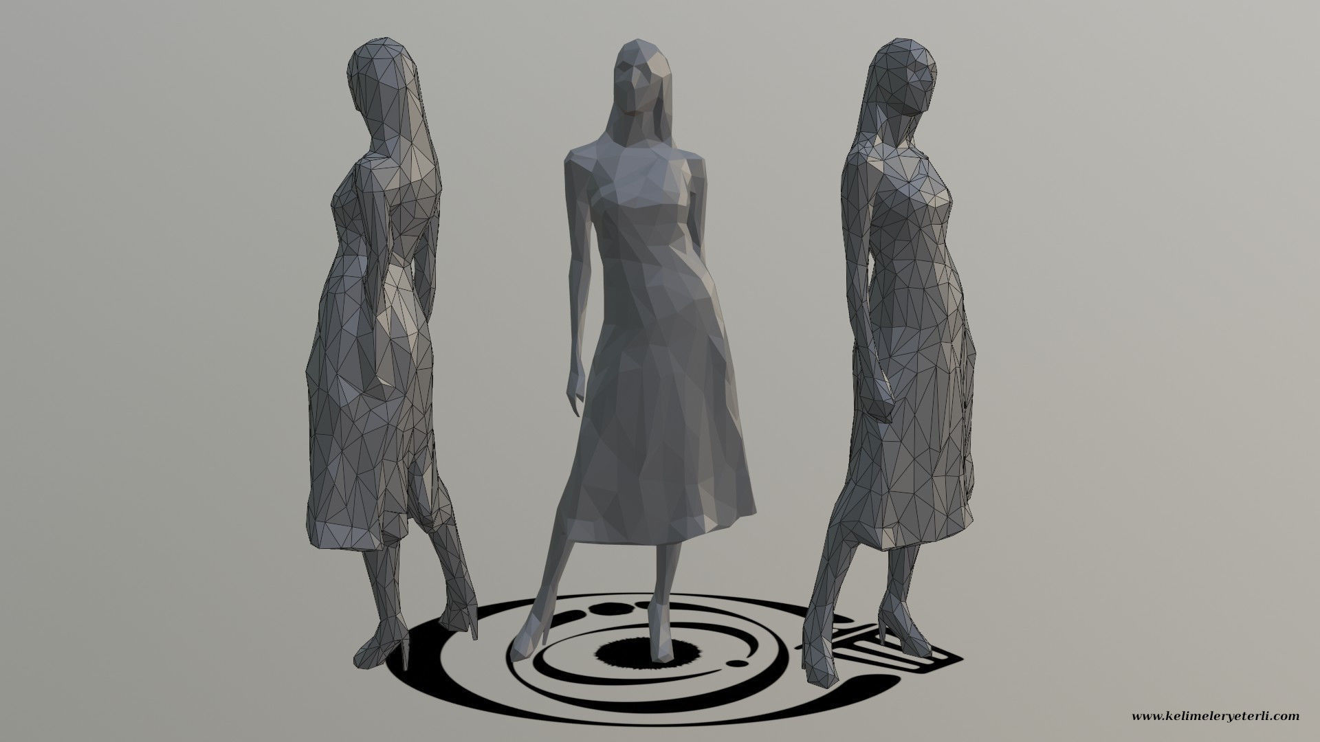Human 065 LP R Low-poly 3D model_1