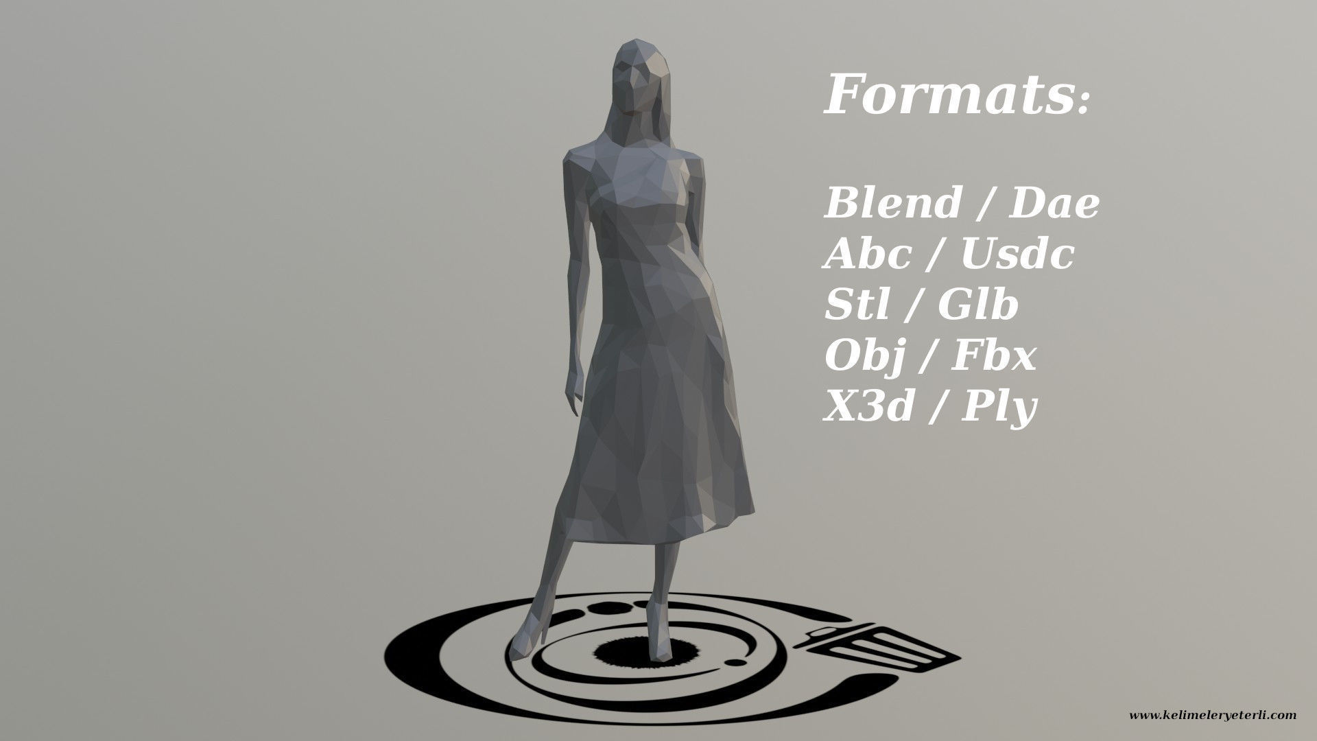 Human 065 LP R Low-poly 3D model_2