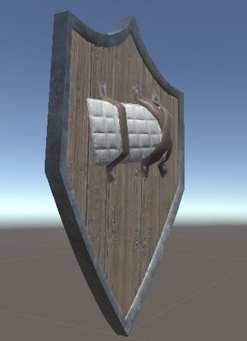 HeaterShield shield with lion Low-poly 3D model_4