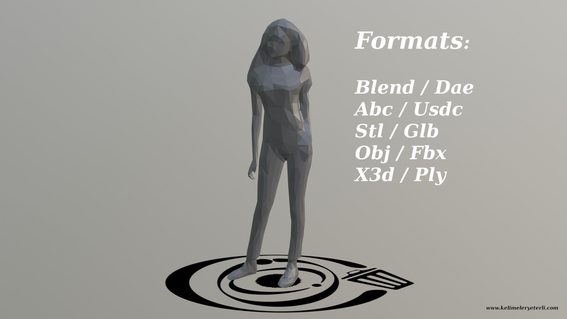 Human 066 LP R Low-poly 3D model_2