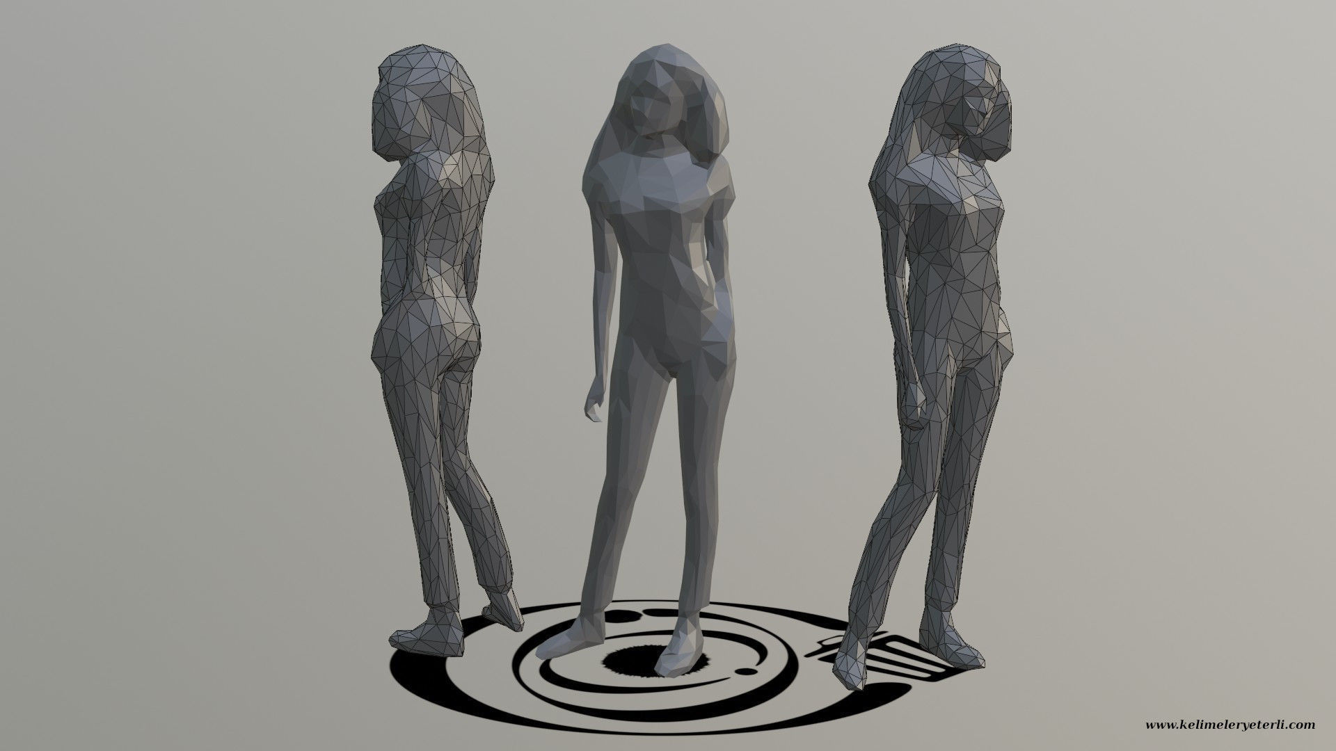 Human 066 LP R Low-poly 3D model_1