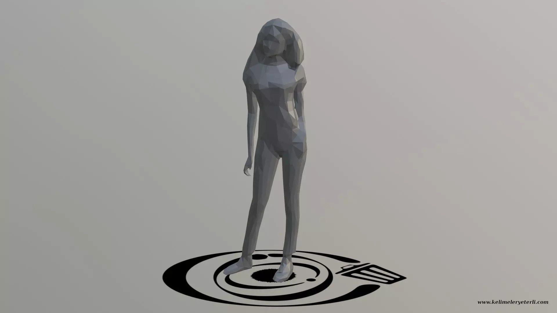 Human 066 LP R Low-poly 3D model_0