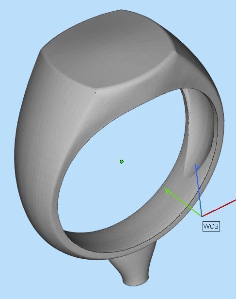 minimalism signet ring gold 3D print model_4