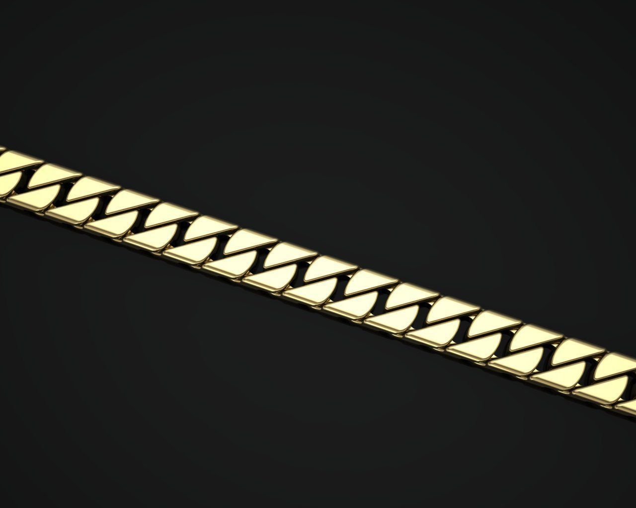 cuban chain or necklace tiffany model  3D print model_3