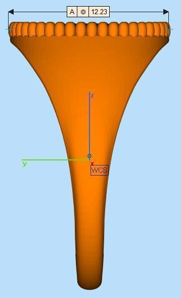 minimalism oval signet ring gold 3D print model_3