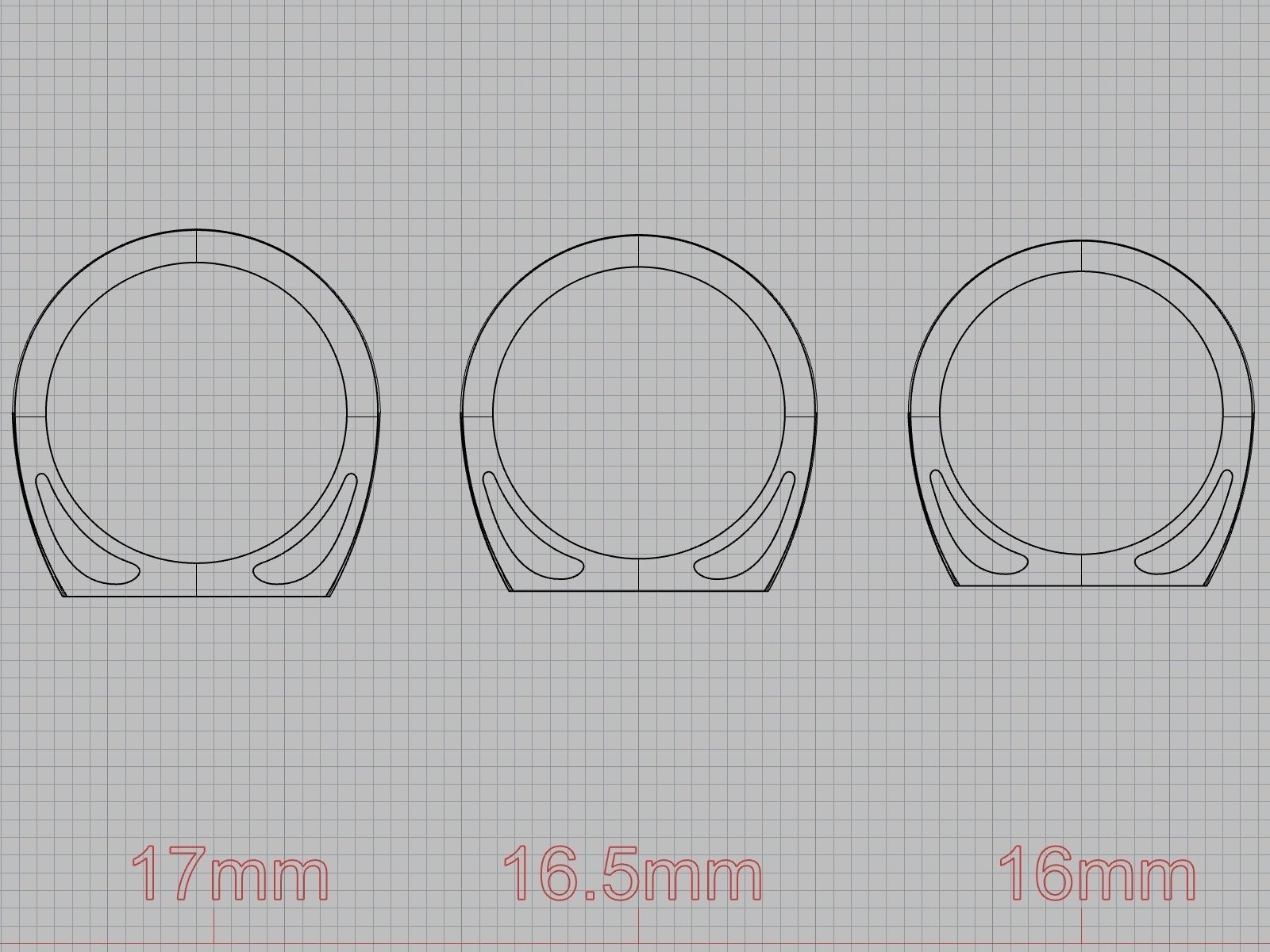 Minimalist rings 3d prinable models 3D print model_15
