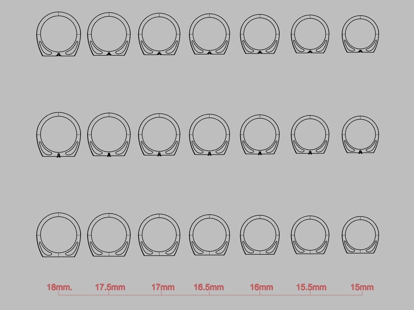 Minimalist rings 3d prinable models 3D print model_8