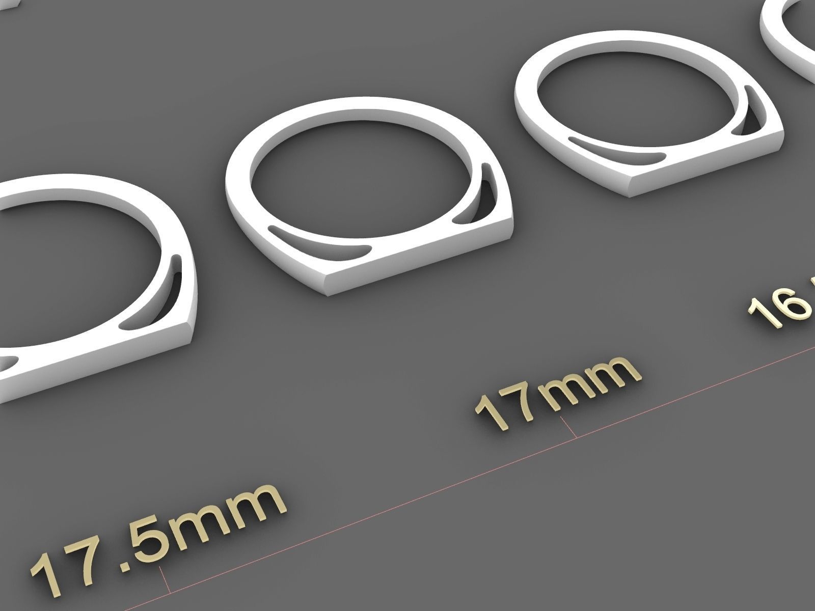 Minimalist rings 3d prinable models 3D print model_4