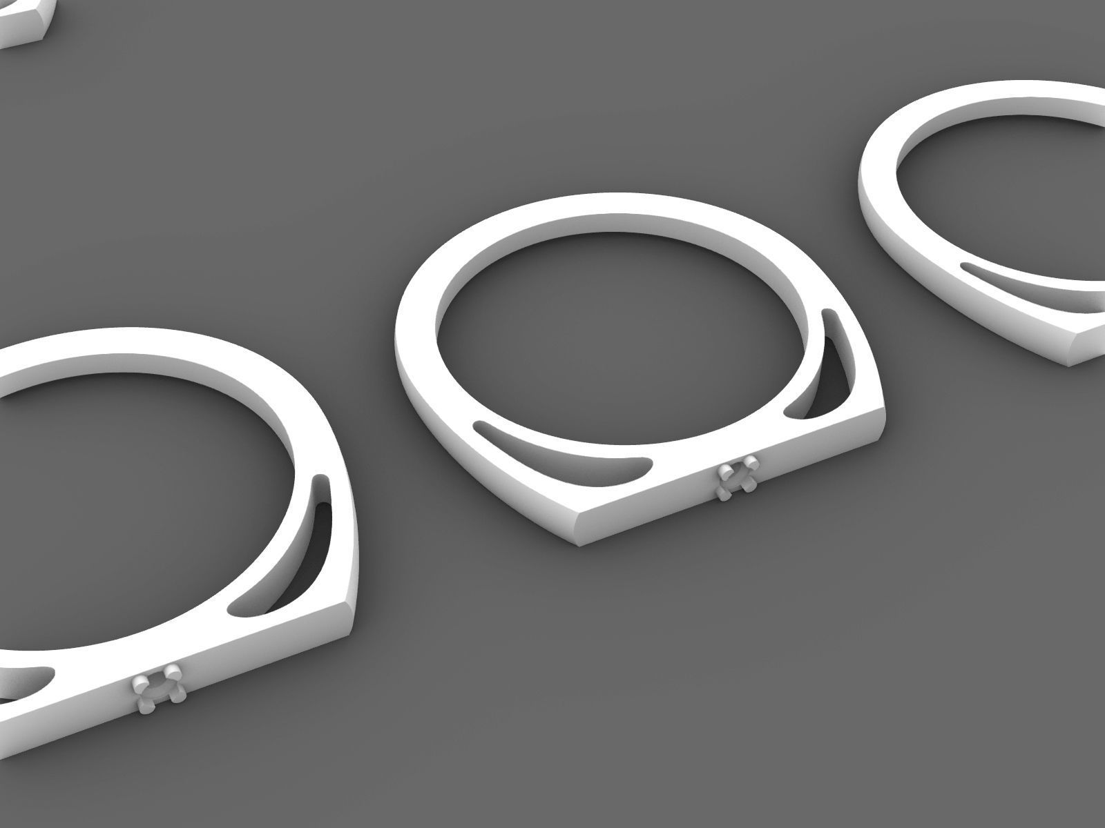 Minimalist rings 3d prinable models 3D print model_5