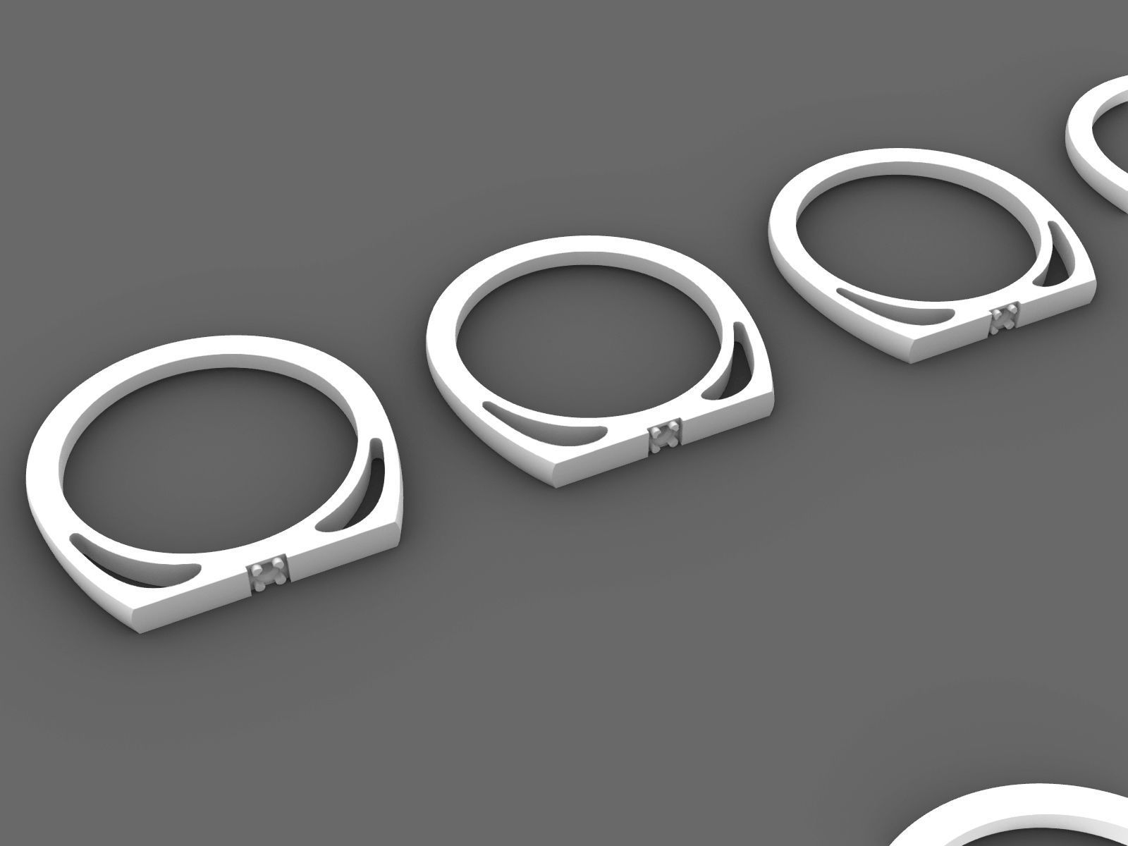 Minimalist rings 3d prinable models 3D print model_6