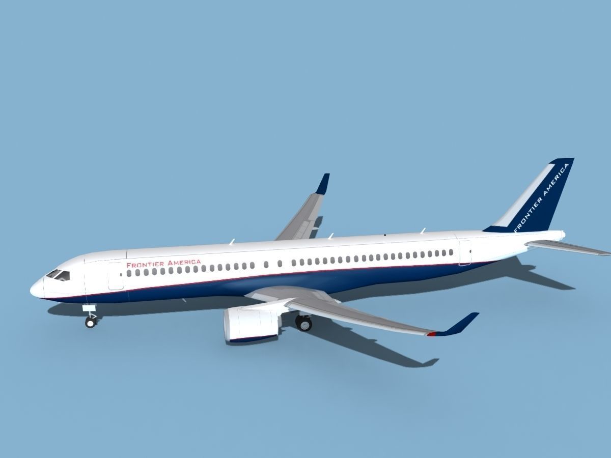 Airbus A320-300 Frontiers America 3D model_9