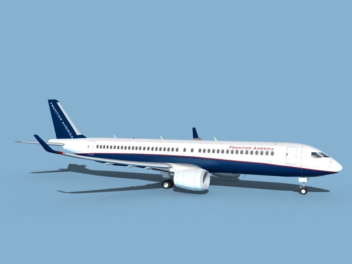 Airbus A320-300 Frontiers America 3D model_3